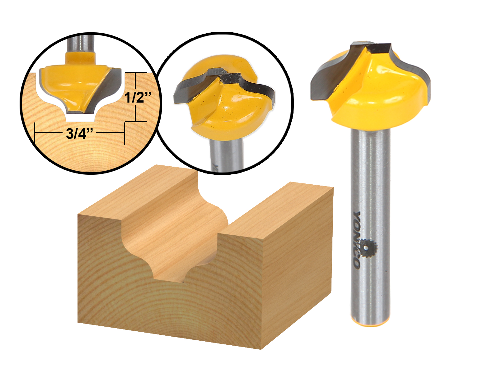 3/4" Ogee Groove Router Bit 1/4" Shank Yonico 14974q eBay
