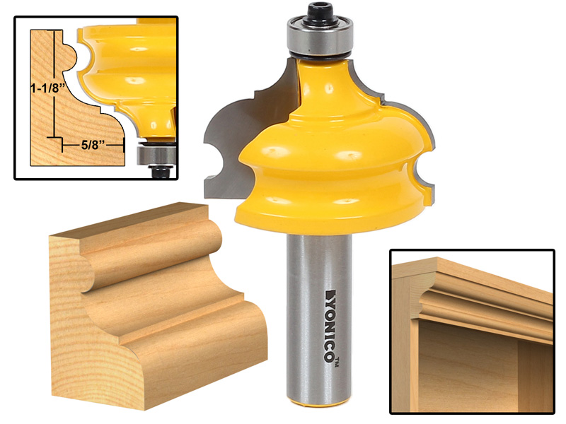 11/8" Architectural Molding Router Bit 1/2" Shank Yonico 16127 eBay