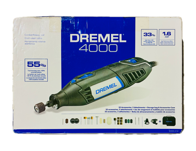 Dremel 4000-2/32 Variable Speed Rotary Tool Kit-Engraver 2 Attm 